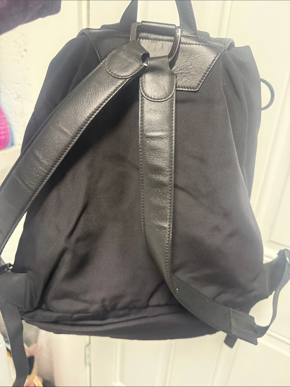 PORTS 'LOVE' Canvas Backpack - Inside Excellent Condition - Black